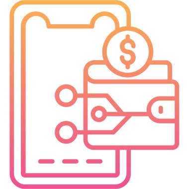 Para için. Web simgesi basit illüstrasyon