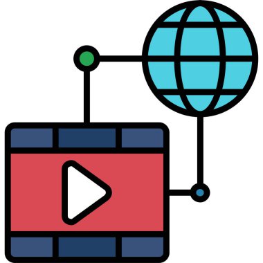 şebeke. Web simgesi basit illüstrasyon