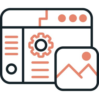 seo modern simgesinin vektör illüstrasyonu