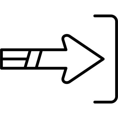 ok sağ simgesi ana hat biçiminde