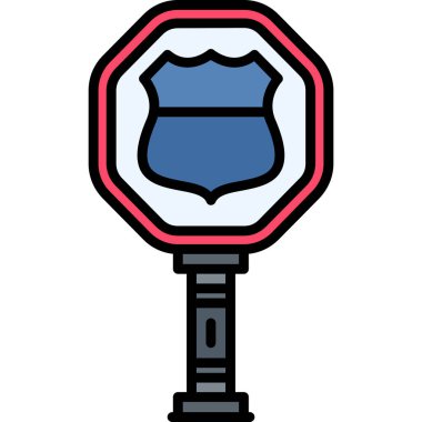 polis arabası ikon vektör illüstrasyonu