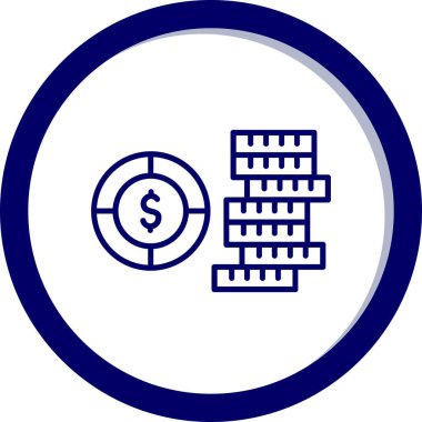 Bozuk paralar ikon vektör illüstrasyonu