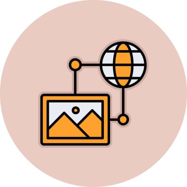 Modern bir simgenin vektör illüstrasyonu