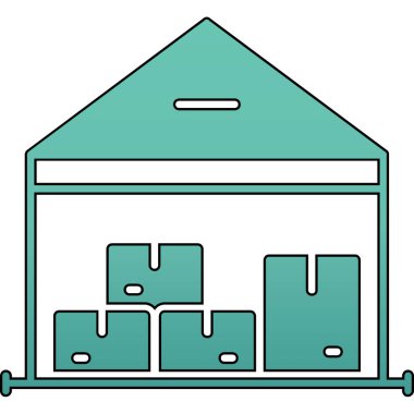 Bina. Web simgesi basit illüstrasyon