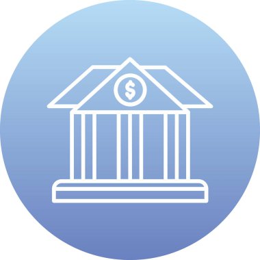 Banka binası. Basit resimleme