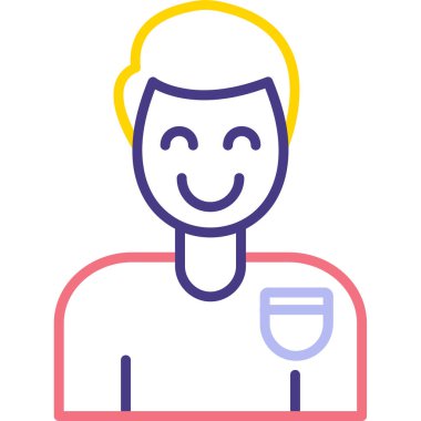 Avatar man simgesi vektör illüstrasyonu