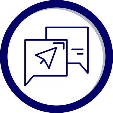 Sohbet simgesinin vektör illüstrasyonu