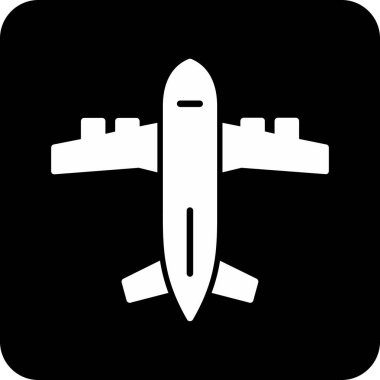 Beyaz arkaplanda uçak simgesi izole edildi