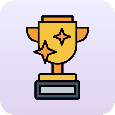 kupa ödülü vektör çizgisi simgesi