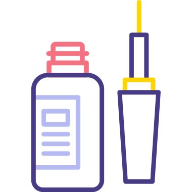 Haplı şişe ve cam, vektör illüstrasyonu