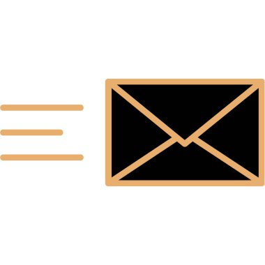 Zarf posta simgesi beyaz arkaplanda izole edildi. vektör illüstrasyonu