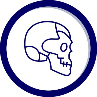 ölüm kafatası ikonu vektör illüstrasyonu