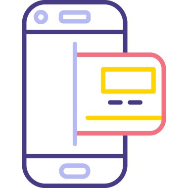 Cep telefonu. Web simgesi basit tasarım