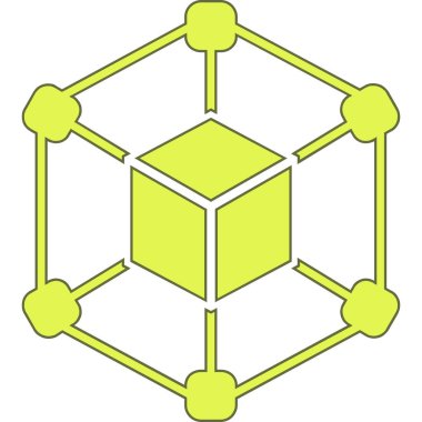 Bir altıgenin karikatür çiziminin vektör çizimi
