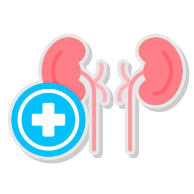 Böbrek simge vektör çizim