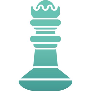 Satranç taşı düz vektör simgesi