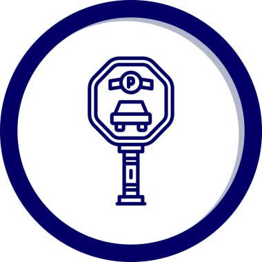 Bir araba simgesinin vektör illüstrasyonu