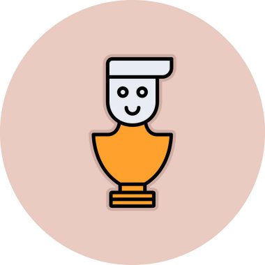 Kalkan simgesi ve vektör illüstrasyonlu kupa