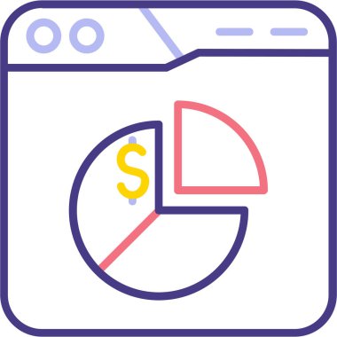 Para için. Web simgesi basit illüstrasyon