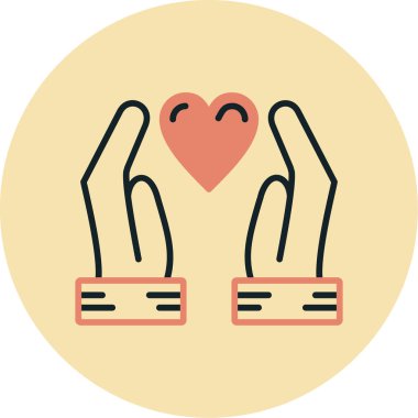 Kalp ikonu. Vektör illüstrasyonu