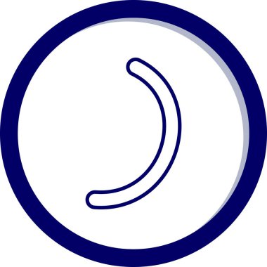 Ay vektör simgesi. bicolor düz sembol, kobalt ve gri renkler, yuvarlak açılar, beyaz arkaplan.