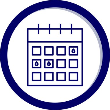 Takvim. Web simgesi basit illüstrasyon