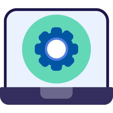 Bilgisayar. Web simgesi basit illüstrasyon