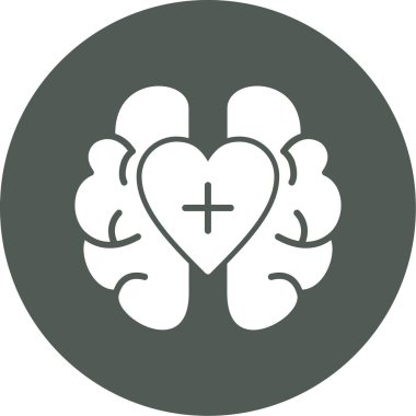 Beyin. Web simgesi basit illüstrasyon