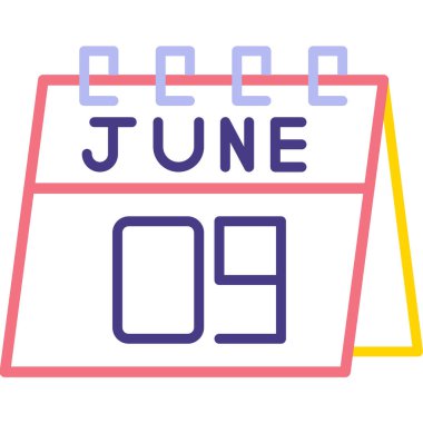 Takvim simgesinin vektör illüstrasyonu