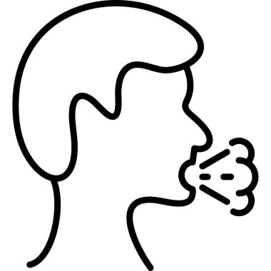 Burnu ve burnu olan genç adam, vektör çizimi.