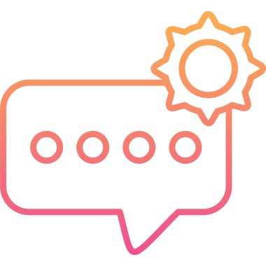 kabarcık sohbet simgesi. Web için konuşma baloncukları vektör simgelerinin özet çizimi