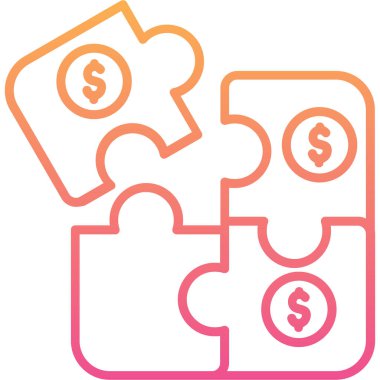 Bir bulmaca simgesinin vektör çizimi