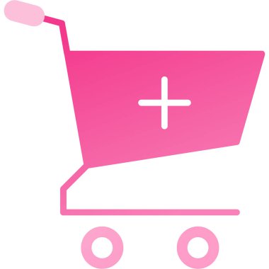 düz stil alışveriş arabası simgesi ekle