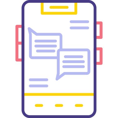 Sohbet mesajı. Basit resimleme