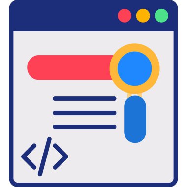 Kodlama web simgesi basit tasarım