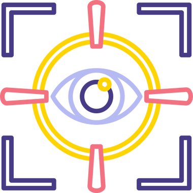 Göz. Web simgesi basit illüstrasyon