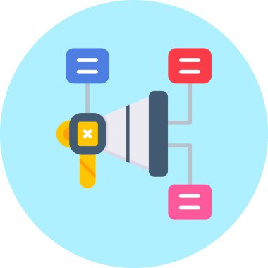 Konuşmacı. Web simgesi basit illüstrasyon