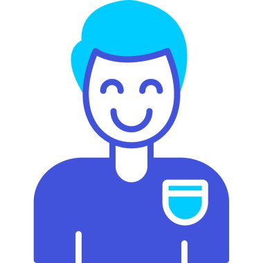 Adamım. Web simgesi basit illüstrasyon