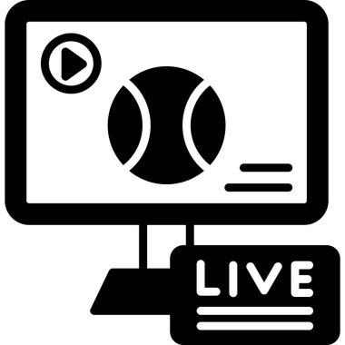 Moda tasarım tarzında canlı yayın simgesi. canlı yayın simgesi şeffaf arkaplanda izole edildi. canlı yayın vektör simgesi basit ve modern düz sembol.