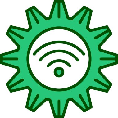 Kablosuz ağ simgesi. Vektör çizimi. Web için wifi simgesi