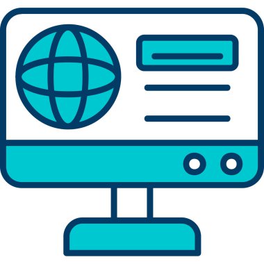 İnternet ağ simgesi vektör illüstrasyonu