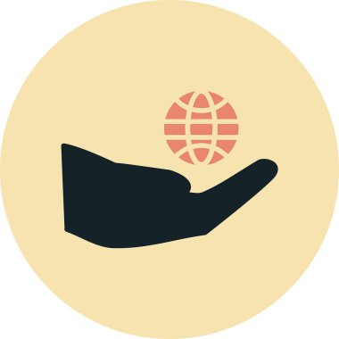 Küre. Web simgesi basit illüstrasyon