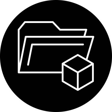 kutu simgesi, vektör illüstrasyonu