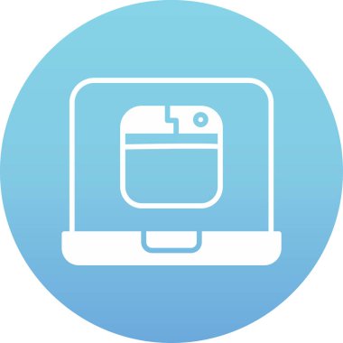 Modern renkli çizginin eşsiz vektör simgesi