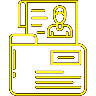 belge simgesi vektör illüstrasyonu