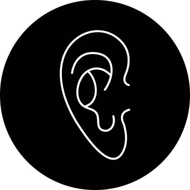 Bir kulak simgesinin vektör çizimi