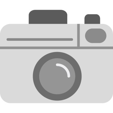 Fotoğraf makinesi düz simgesi, vektör illüstrasyonu