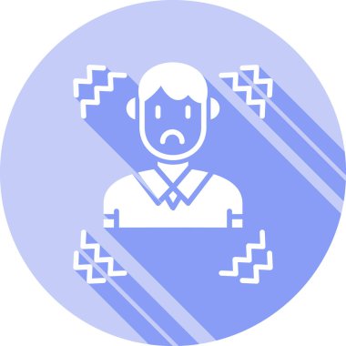 Ağlıyorum. Web simgesi basit illüstrasyon