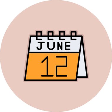 Takvim tarihi simgesinin vektör illüstrasyonu