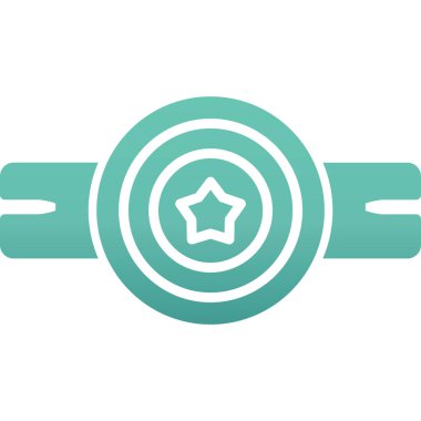 Madalya ikon vektör illüstrasyonu